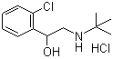 结构式 CAS# 56776-01-3, 盐酸妥布特罗; 盐酸妥洛特罗; (+/-)-2-氯-2-[(叔丁基氨基)甲基]苯甲醇盐酸盐