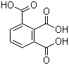 structure of CAS# 569-51-7, 1,2,3-Benzenetricarboxylic acid;Hemimellitic acid
