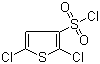 structure of CAS# 56946-83-9, 2,5-Dichlorothiophene-3-sulfonyl chloride
