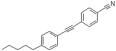 structure of CAS# 56982-41-3, 4-[(4-Pentylphenyl)ethynyl]benzonitrile;5CDP