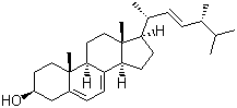 structure of CAS# 57-87-4, Ergosterol;(22E)-Ergosta-5,7,22-trien-3beta-ol; Provitamine D2