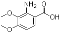 structure of CAS# 5701-87-1, 2-Amino-3,4-dimethoxybenzoic acid;3,4-Dimethoxyanthranilic acid