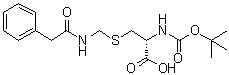 结构式 CAS# 57084-73-8, N-[叔丁氧羰基]-S-[[(苯基乙酰基)氨基]甲基]-L-半胱氨酸