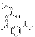 结构式 CAS# 57113-90-3, 2-(叔丁氧羰基氨基)-3-硝基苯甲酸甲酯