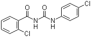 structure of CAS# 57160-47-1, Chlorobenzuron;2-Chloro-N-(((4-chlorophenyl)amino)carbonyl)benzamide
