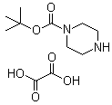 结构式 CAS# 57260-72-7, 1-哌嗪甲酸叔丁酯草酸盐