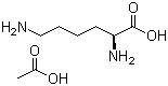 结构式 CAS# 57282-49-2, 醋酸赖氨酸; L-2,6-二氨基己酸醋酸盐