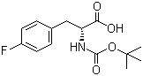 structure of CAS# 57292-45-2, Boc-4-fluoro-D-phenylalanine;(R)-N-Boc-4-Fluorophenylalanine; Boc-D-4-Fluorophe; Boc-p-fluoro-D-Phe-OH; Boc-D-Phe(4-F)-OH; tert-Butoxycarbonyl-D-4-fluorophenylalanine