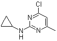 结构式 CAS# 5734-73-6, 4-氯-N-环丙基-6-甲基-2-嘧啶胺