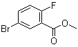 structure of CAS# 57381-59-6, 5-Bromo-2-fluorobenzoic acid methyl ester;Methyl 5-bromo-2-fluorobenzoate