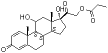 结构式 CAS# 5740-62-5, 泼尼松龙21-丙酸酯