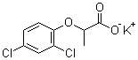 2,4-滴丙酸钾盐分子结构 (CAS 5746-17-8)
