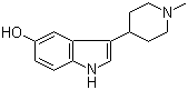 结构式 CAS# 57477-39-1, 3-(1-甲基-4-哌啶基)-1H-吲哚-5-醇
