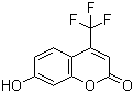 结构式 CAS# 575-03-1, 7-羟基-4-三氟甲基香豆素