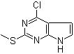 结构式 CAS# 57564-94-0, 4-氯-2-甲硫基-7H-吡咯并[2,3-d]嘧啶