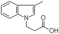 结构式 CAS# 57662-47-2, 3-(3-甲基-1H-吲哚-1-基)丙酸