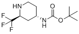 ((2S,4S)-2-(三氟甲基)哌啶-4-基)氨基甲酸叔-丁基酯分子结构 (CAS 577692-49-0)