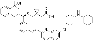 结构式 CAS# 577953-88-9, 孟鲁司特二环己基胺盐