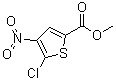 结构式 CAS# 57800-76-7, 5-氯-4-硝基-2-噻吩羧酸甲酯