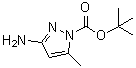 3-Amino-5-methylpyrazole-1-carboxylic acid tert-butyl ester molecular structure (CAS 578008-32-9)