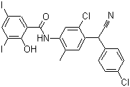 Closantel molecular structure (CAS 57808-65-8)