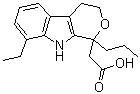 8-Ethyl-1,3,4,9-tetrahydro-1-propylpyrano[3,4-b]indole-1-acetic acid molecular structure (CAS 57816-83-8)