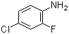 结构式 CAS# 57946-56-2, 4-氯-2-氟苯胺