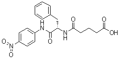 structure of CAS# 5800-34-0, N-Glutaryl-L-phenylalanyl p-nitroanilide;GPANA; Glutaryl-L-phenylalanine 4-nitroanilide; Glutaryl-L-phenylalanine p-nitroanilide