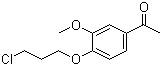 结构式 CAS# 58113-30-7, 4-(3-氯丙氧基)-3-甲氧基苯乙酮