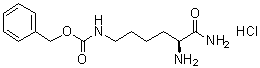 结构式 CAS# 58117-53-6, N6-苄氧羰基-L-赖氨酰胺单盐酸盐