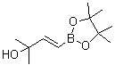 structure of CAS# 581802-26-8, (E)-(3-Hydroxy-3-methylbuten-1-yl)boronic acid pinacol ester;(3E)-2-Methyl-4-(4,4,5,5-tetramethyl-1,3,2-dioxaborolan-2-yl)-3-buten-2-ol