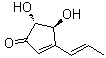 structure of CAS# 582-46-7, Terrein;(4S,5R)-4,5-Dihydroxy-3-(1E)-1-propen-1-yl-2-cyclopenten-1-one; (+)-Terrein; NSC 29130
