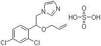 结构式 CAS# 58594-72-2, 抑霉唑硫酸盐; 1-[2-(烯丙氧基)乙基-2-(2,4-二氯苯基)]-1H-咪唑硫酸盐