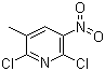 2,6-Dichloro-3-methyl-5-nitropyridine molecular structure (CAS 58596-88-6)