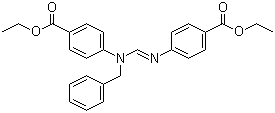 N,N'-Bis(4-ethoxycarbonylphenyl)-N-benzylformamidine molecular structure (CAS 586400-06-8)
