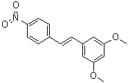 结构式 CAS# 586410-18-6, 1,3-二甲氧基-5-[(1E)-2-(4-硝基苯基)乙烯基]苯