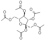 1,2,3,4,6-Penta-O-acetyl-alpha-D-fructofuranose molecular structure (CAS 58670-14-7)