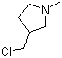 structure of CAS# 58689-43-3, 3-Chloromethyl-1-methylpyrrolidine;N-Methyl-3-(chloromethyl)pyrrolidine