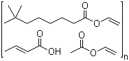 新癸酸乙烯酯与 2-丁烯酸和乙酸乙烯酯的聚合物分子结构 (CAS 58748-38-2)