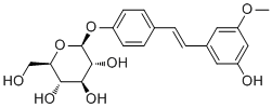 结构式 CAS# 58762-96-2, Pinostilbenoside; beta-D-葡萄糖苷 4-[(1E)-2-(3-羟基-5-甲氧基苯基)乙烯基]苯