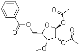 3-O-甲基-beta-D-呋喃核糖 1,2-二乙酸酯 5-苯甲酸酯分子结构 (CAS 58769-33-8)