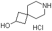 结构式 CAS# 587869-08-7, 7-氮杂螺[3.5]壬烷-2-醇盐酸盐