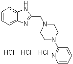 2-[[4-(2-Pyridinyl)-1-piperazinyl]methyl]-1H-benzimidazole trihydrochloride molecular structure (CAS 587870-77-7)