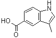structure of CAS# 588688-44-2, 3-Methyl-1H-indole-5-carboxylic acid