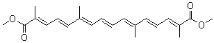 (2E,4E,6E,8E,10E,12E,14E)-2,6,11,15-Tetramethyl-2,4,6,8,10,12,14-hexadecaheptaenedioic acid 1,16-dimethyl ester molecular structure (CAS 5892-54-6)