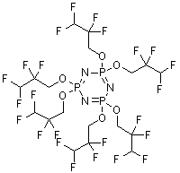 2,2,4,4,6,6-Hexahydro-2,2,4,4,6,6-hexakis(2,2,3,3-tetrafluoropropoxy)-1,3,5,2,4,6-triazatriphosphorine molecular structure (CAS 58943-98-9)
