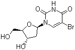 结构式 CAS# 59-14-3, 溴脲苷; 5-溴-2'-脱氧尿苷