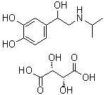 Isoproterenol bitartrate molecular structure (CAS 59-60-9)