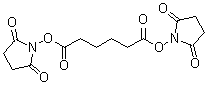 结构式 CAS# 59156-70-6, 己二酸 1,6-二(2,5-二氧代-1-吡咯烷基)酯