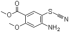 结构式 CAS# 59168-56-8, 2-甲氧基-4-氨基-5-硫氰基苯甲酸甲酯